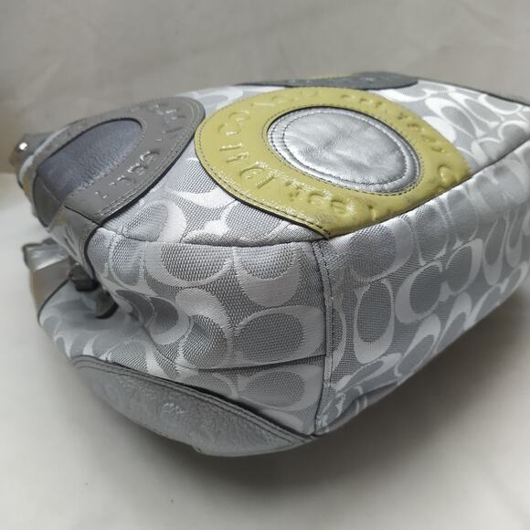 Coach Multicolor Round Patchwork Canvas Leather 3 Compartments Shoulder Bag - Picture 6 of 15